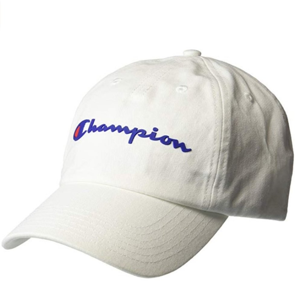White Champion Men's Adjustable Baseball Cap